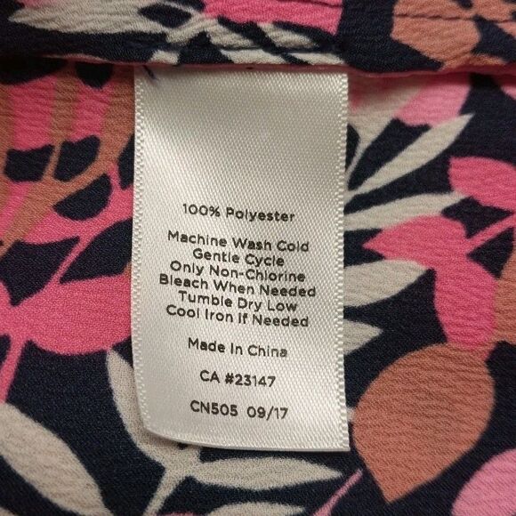 Talbots Floral Top Sz L Petite Vibrant Colorful Classic Feminine Preppy Timeless - Picture 8 of 8